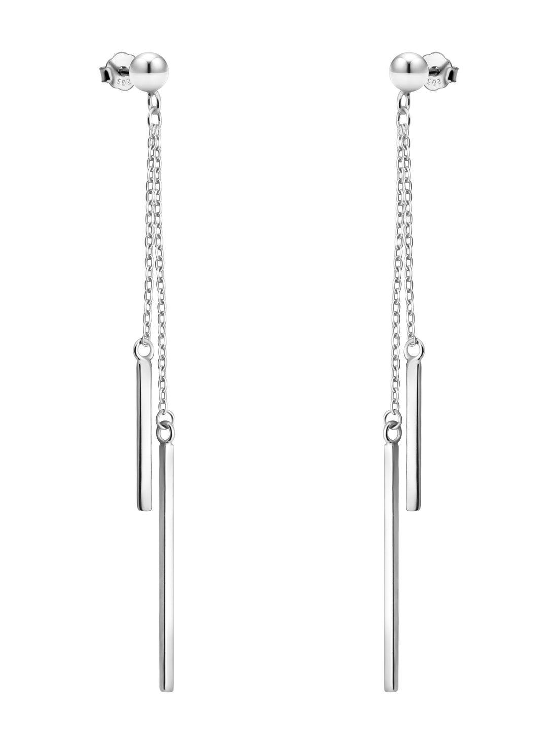 Stab Ohrhänger in 925 Silber