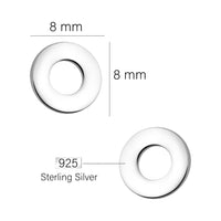 Kreis Ohrstecker in 925 Silber