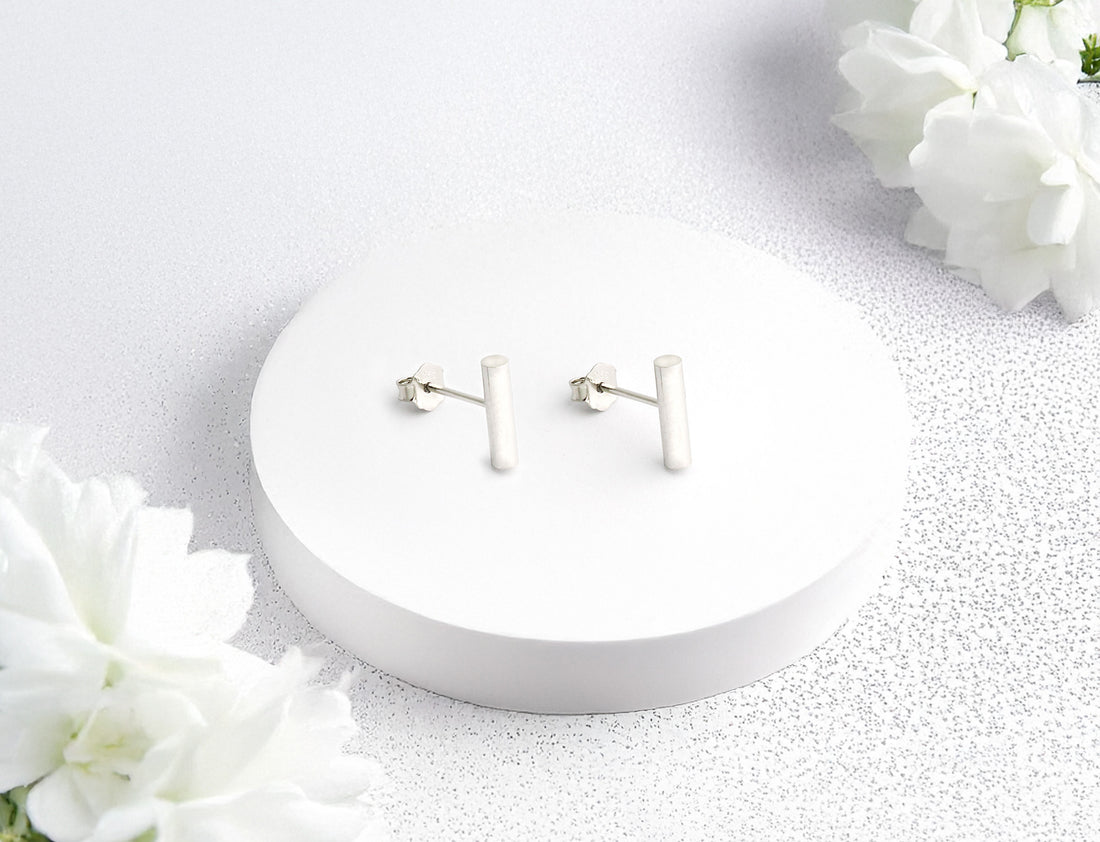 Stab Ohrstecker in 925 Silber