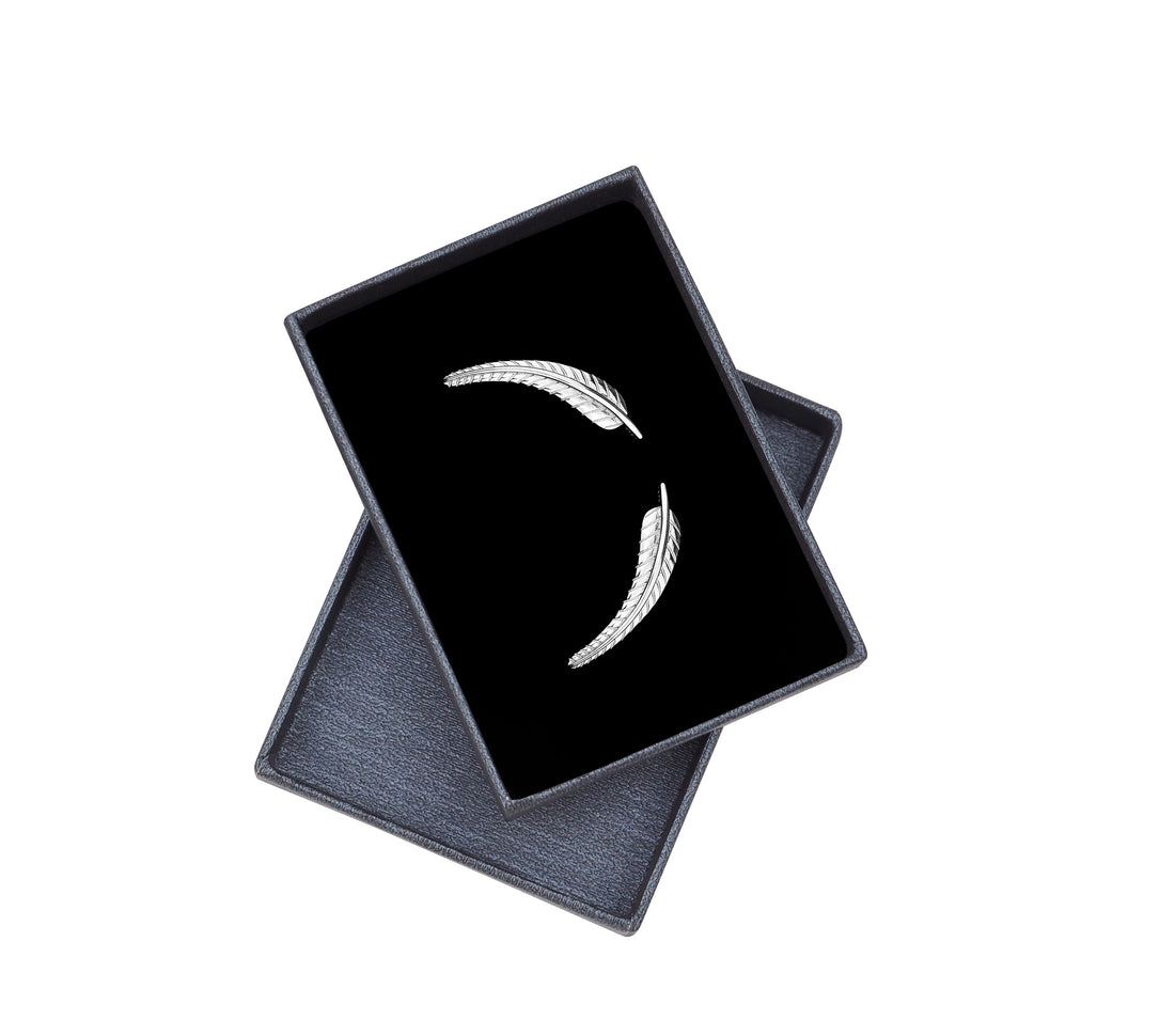 Blatt Ohrklemme in 925 Silber