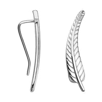 Blatt Ohrklemme in 925 Silber