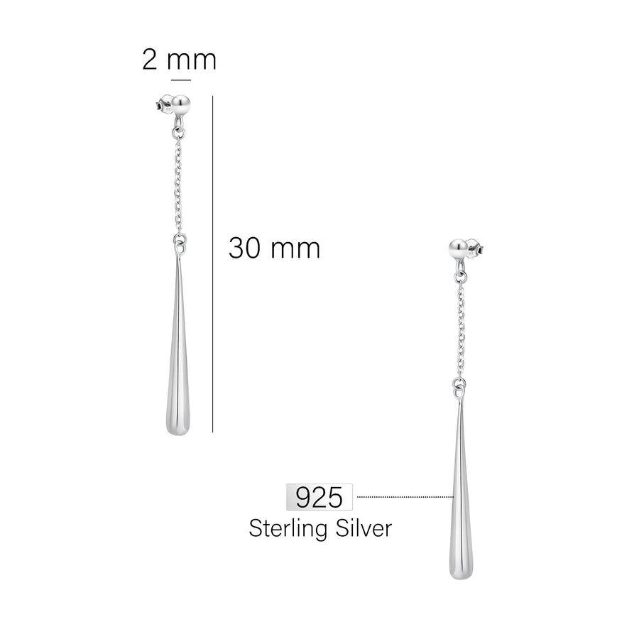 Tropfen Ohrhänger in 925 Silber