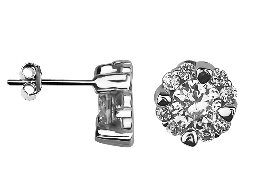 Kreis Ohrstecker in 925 Silber