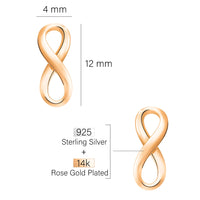 Unendlich Ohrstecker in 925 Silber