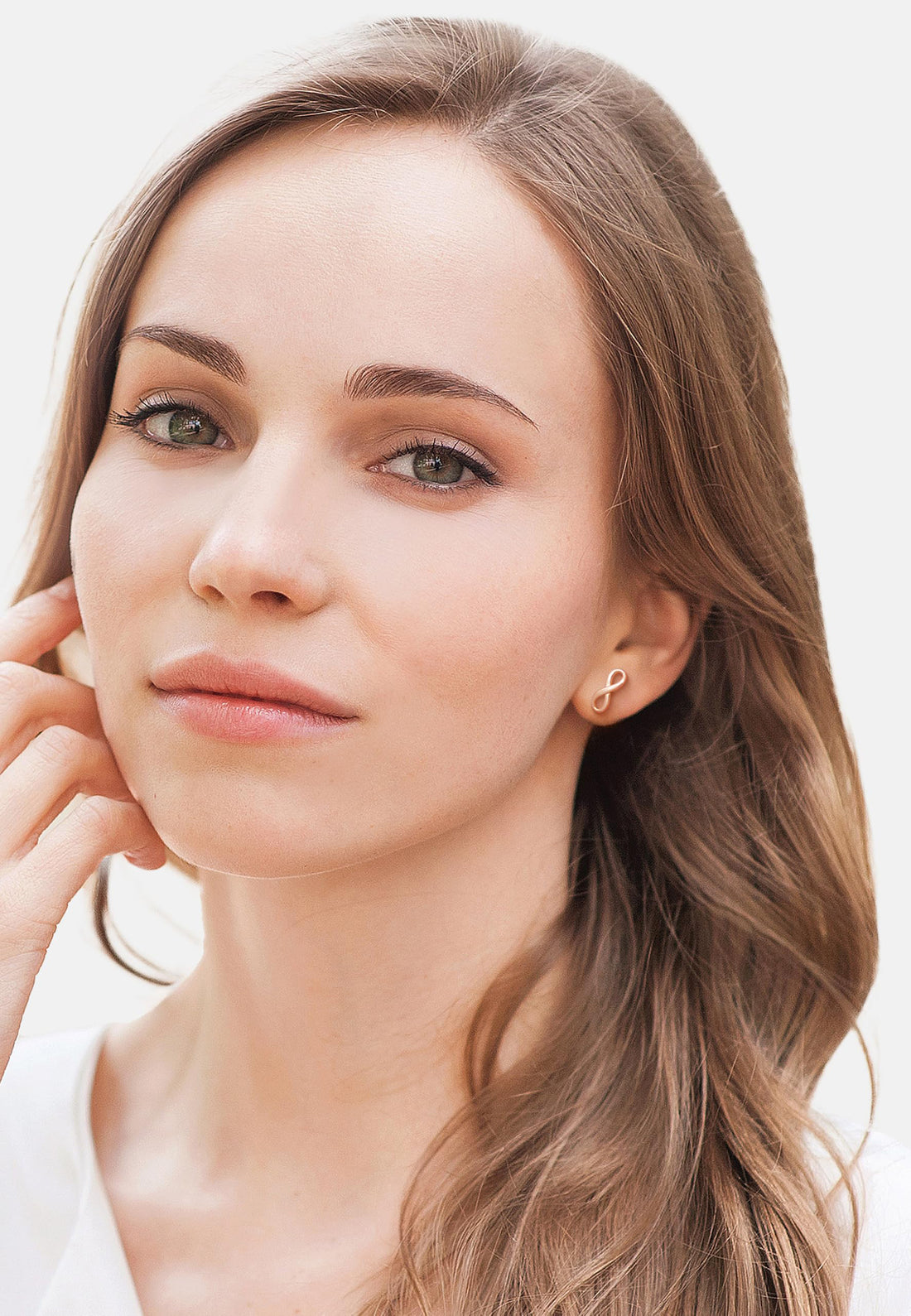 Unendlich Ohrstecker in 925 Silber