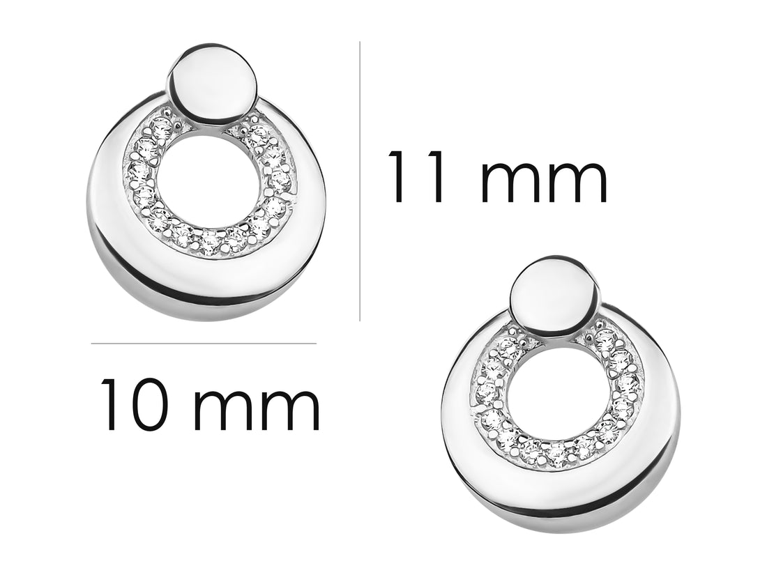 Kreis Ohrstecker in 925 Silber