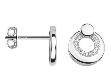 Kreis Ohrstecker in 925 Silber