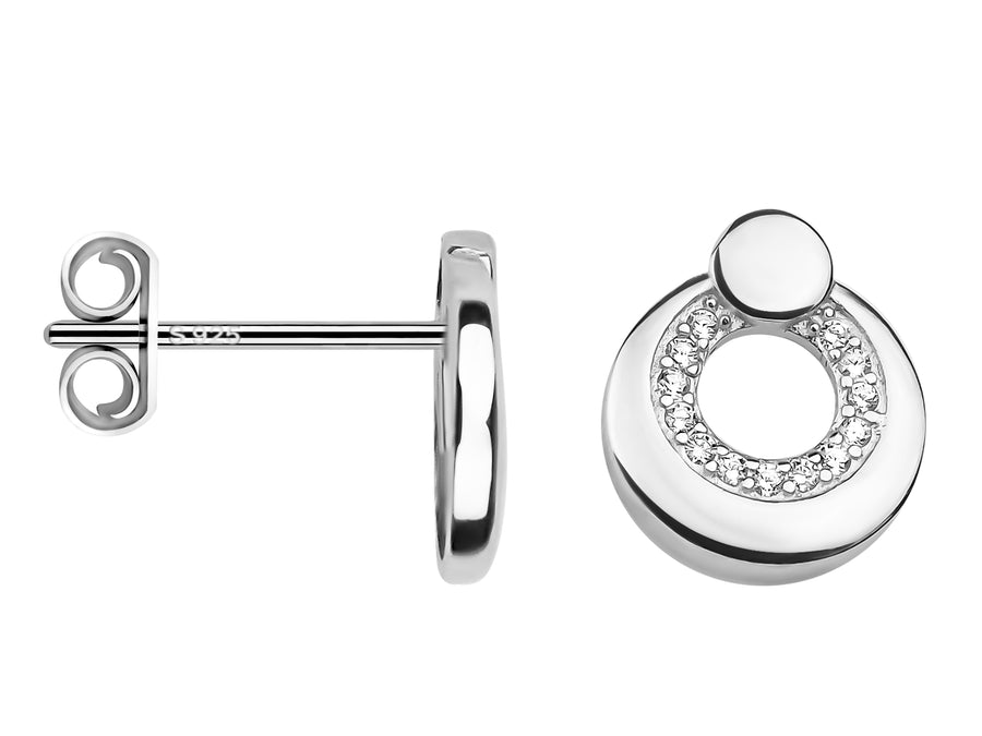 Kreis Ohrstecker in 925 Silber