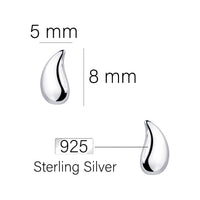 Tropfen Ohrstecker in 925 Silber