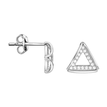 Dreieck Ohrstecker in 925 Silber
