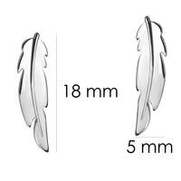 Blatt Ohrstecker in 925 Silber