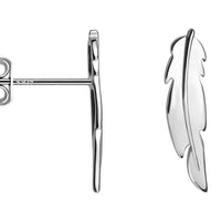 Blatt Ohrstecker in 925 Silber