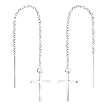 Kreuz Durchzieher in 925 Silber