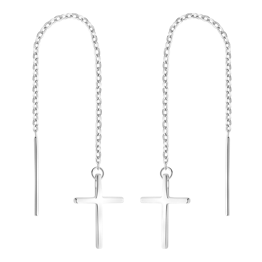 Kreuz Durchzieher in 925 Silber