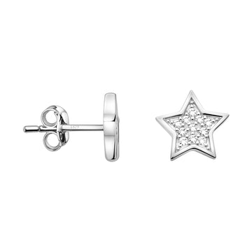 Stern Ohrstecker in 925 Silber