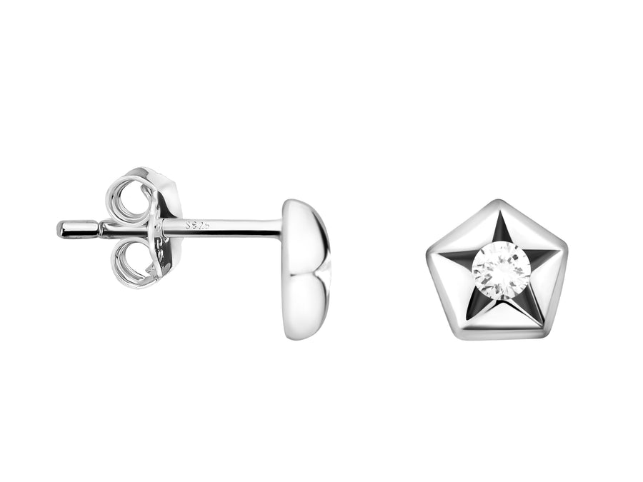 Stern Ohrstecker in 925 Silber