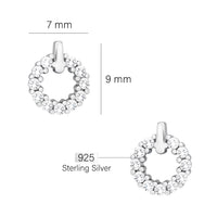 Kreis Ohrstecker in 925 Silber