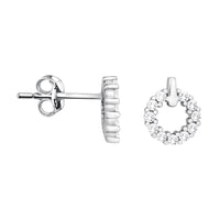 Kreis Ohrstecker in 925 Silber