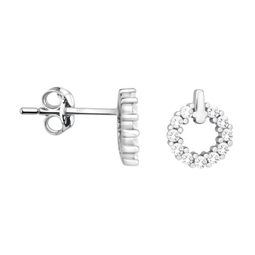 Kreis Ohrstecker in 925 Silber