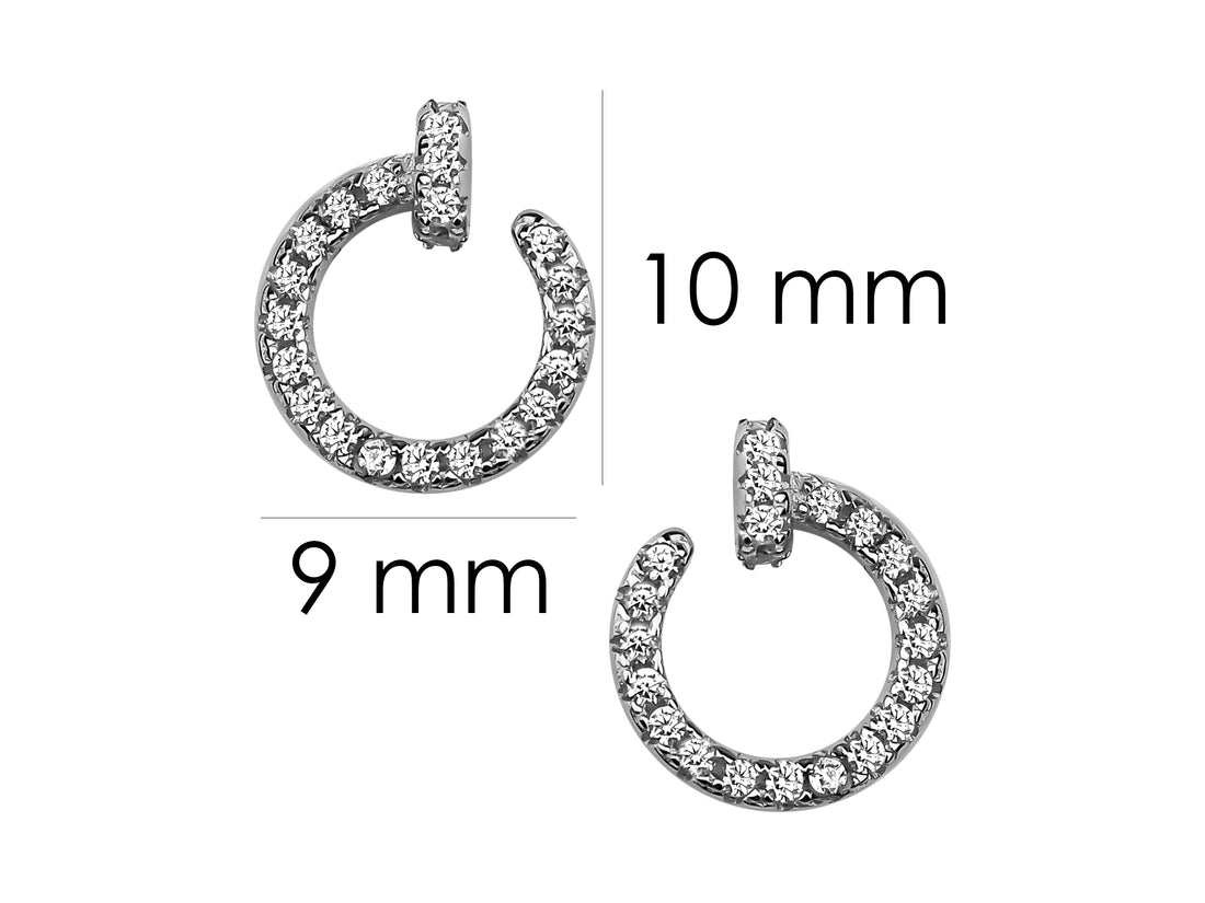 Kreis Ohrstecker in 925 Silber