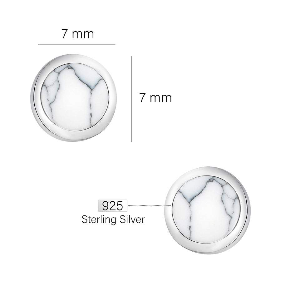 Kreis Ohrstecker in 925 Silber