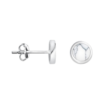 Kreis Ohrstecker in 925 Silber