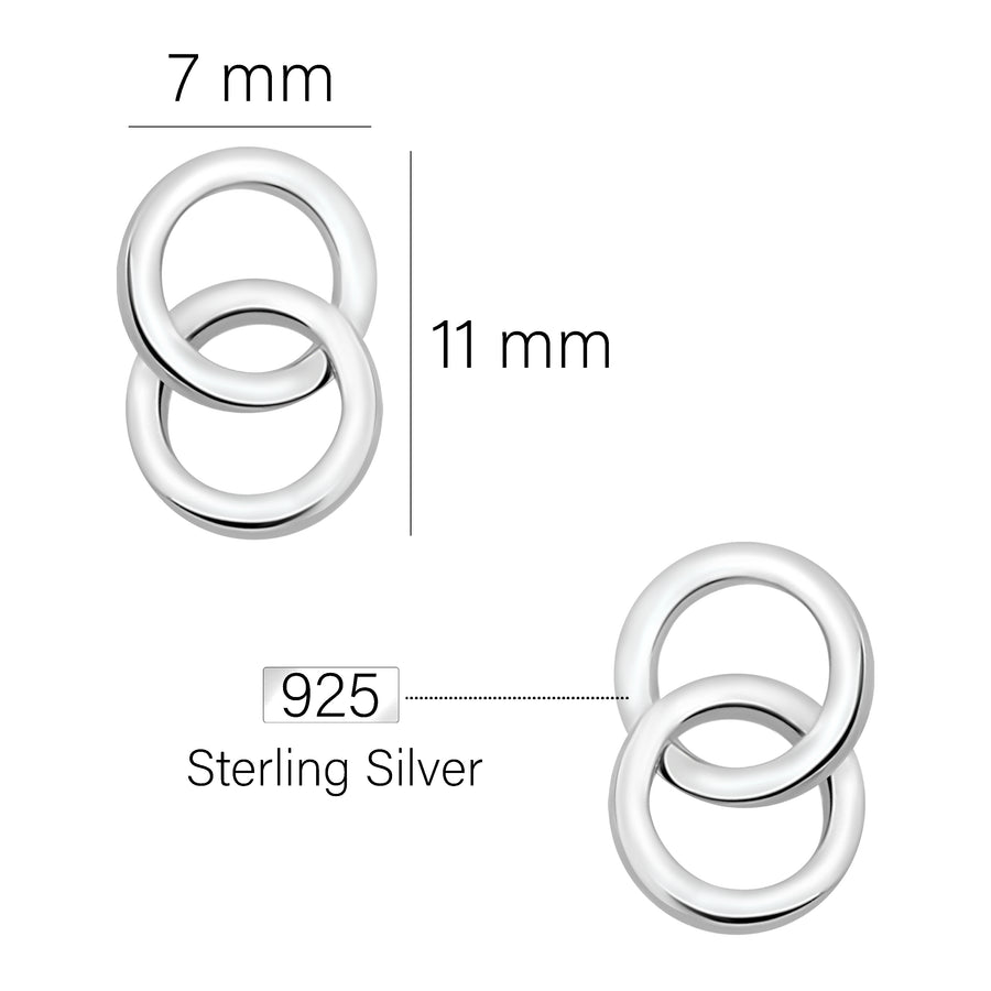 Kreis Ohrstecker in 925 Silber