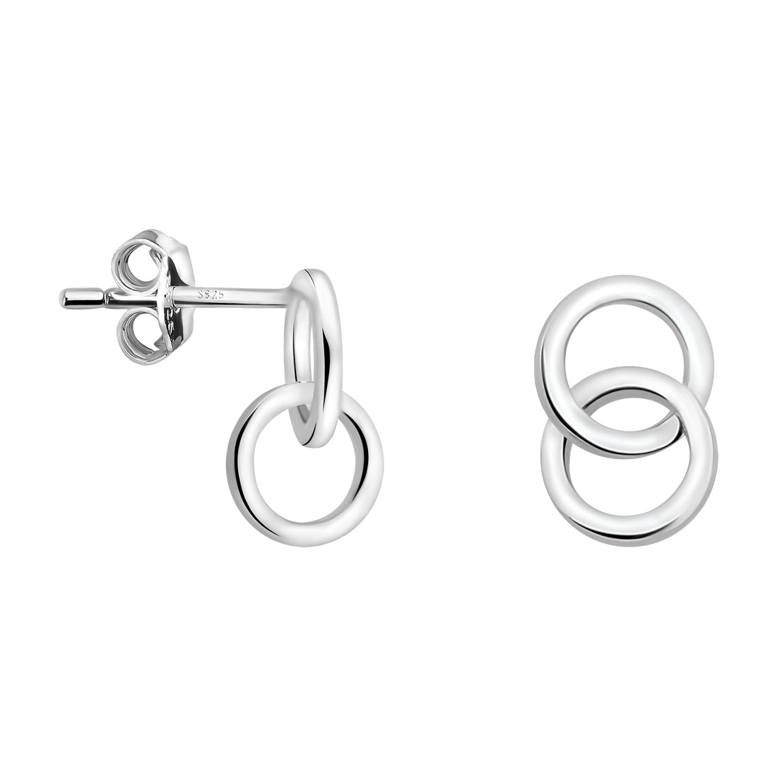 Kreis Ohrstecker in 925 Silber