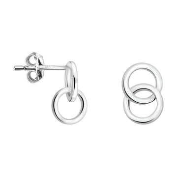 Kreis Ohrstecker in 925 Silber
