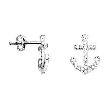 Anker Ohrstecker in 925 Silber