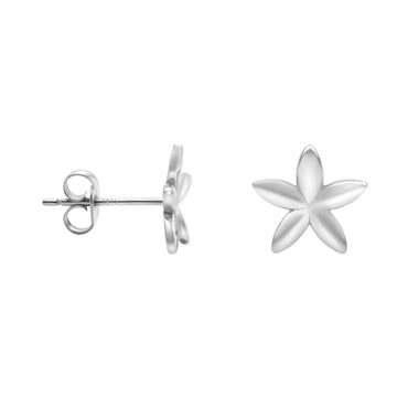 Haupt- und Seitenansicht von Blumen Ohrstecker in 925 Silber von Sofia Milani - E0618