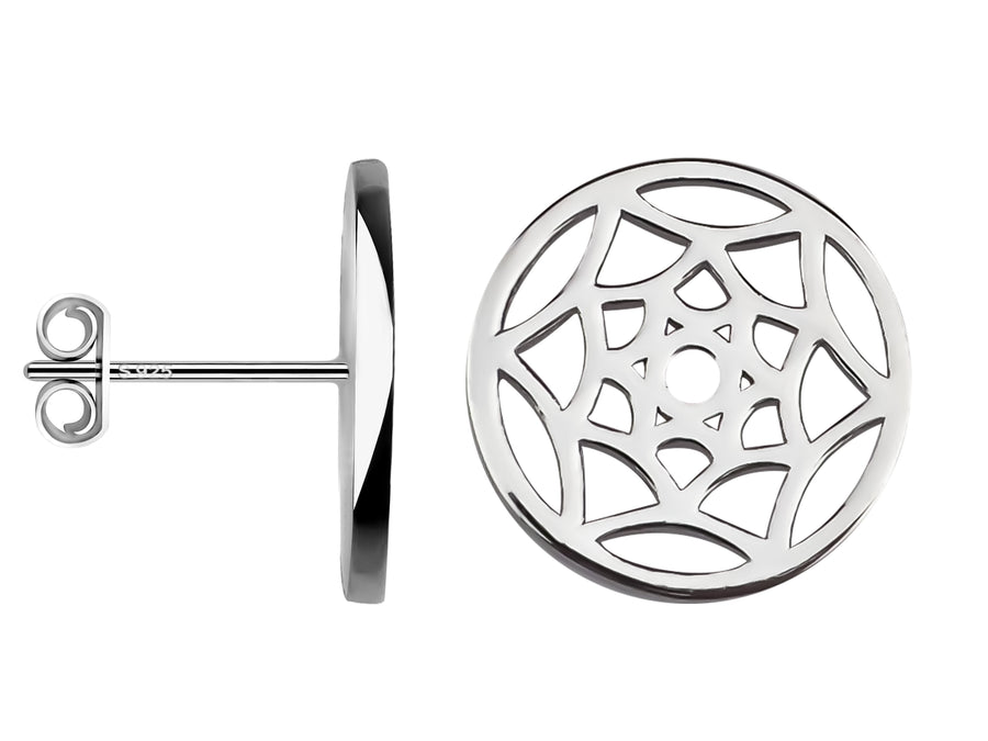 Blume Ohrstecker in 925 Silber