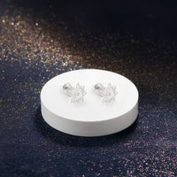 Blume Ohrstecker in 925 Silber