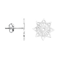 Blume Ohrstecker in 925 Silber