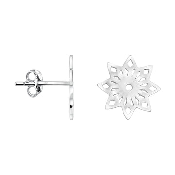 Blume Ohrstecker in 925 Silber