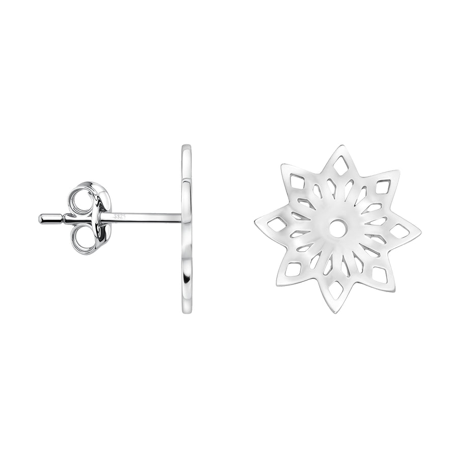 Blume Ohrstecker in 925 Silber