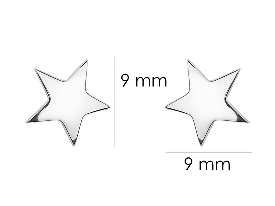 Stern Ohrstecker in 925 Silber