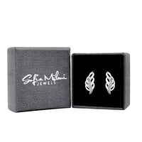 Blatt Ohrstecker in 925 Silber