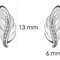 Blatt Ohrstecker in 925 Silber