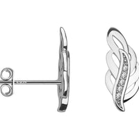Blatt Ohrstecker in 925 Silber