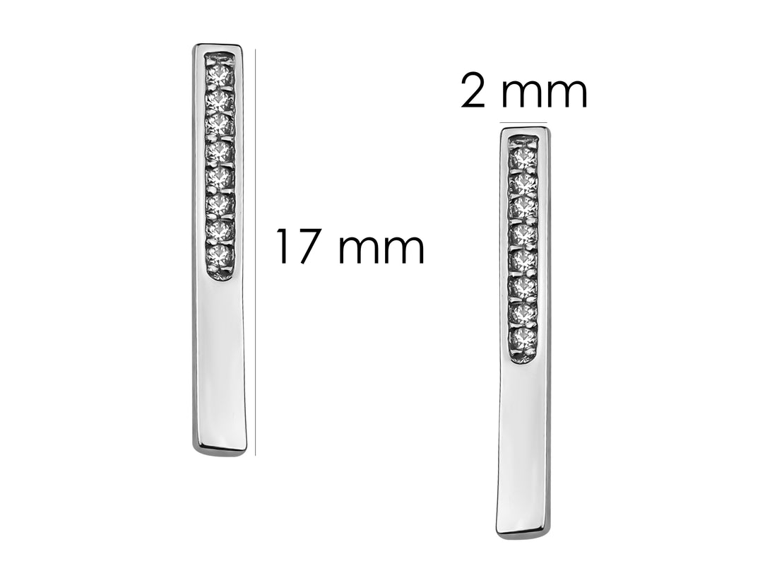 Stab Ohrstecker in 925 Silber