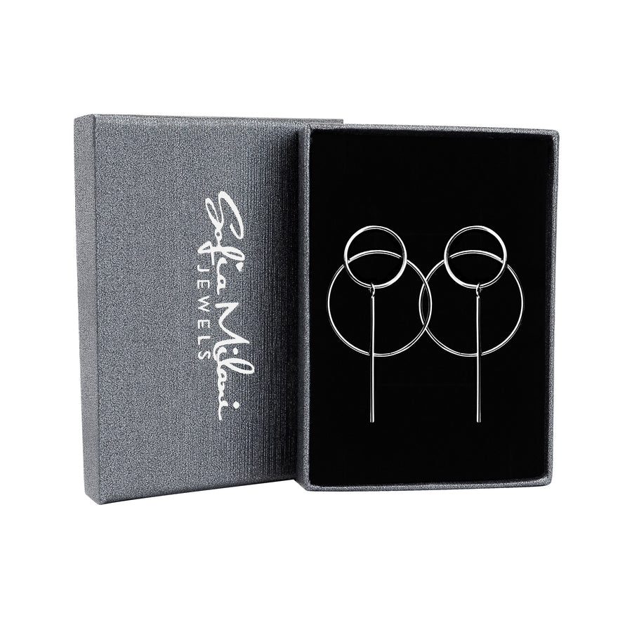 Kreis Ohrstecker in 925 Silber