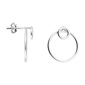 Kreis Ohrstecker in 925 Silber