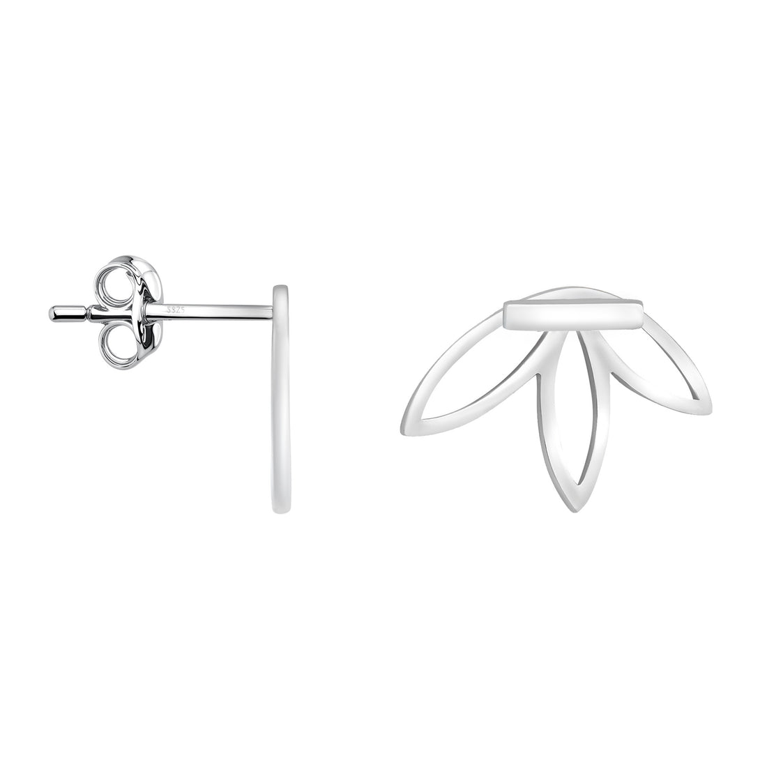 Blume Ohrstecker in 925 Silber