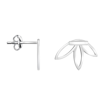 Blume Ohrstecker in 925 Silber