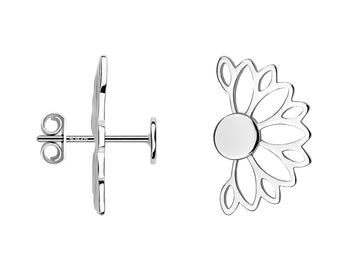 Blume Ohrstecker in 925 Silber
