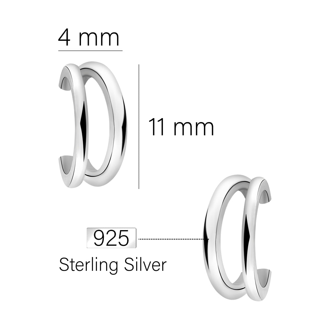 Ear Cuff in 925 Silber