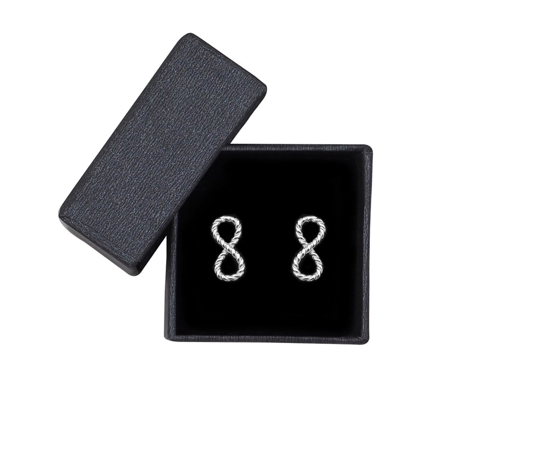 Unendlich Ohrstecker in 925 Silber