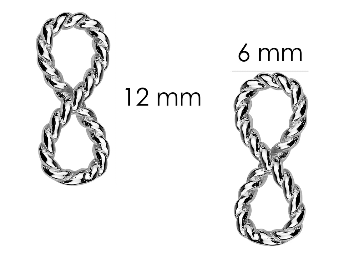 Unendlich Ohrstecker in 925 Silber