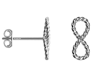 Unendlich Ohrstecker in 925 Silber